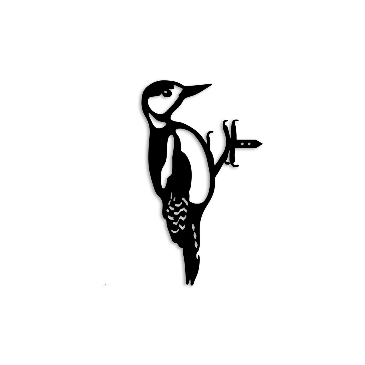 Obiect decorativ de grădină, Bird On The Branch 01, 18x30 cm, Negru - view 4