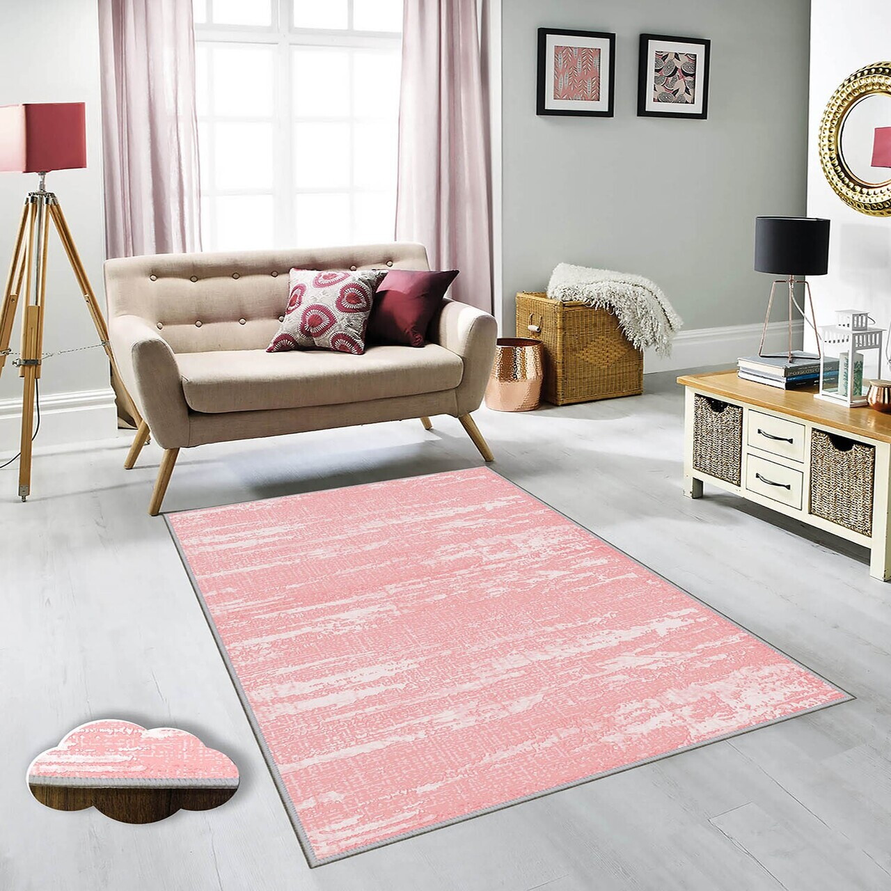 Covor Eexfab957-2 140x220 cm Poliester Multicolor