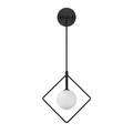Aplica de perete, Fulgor, 942FLG2104, Metal, Alb/Negru