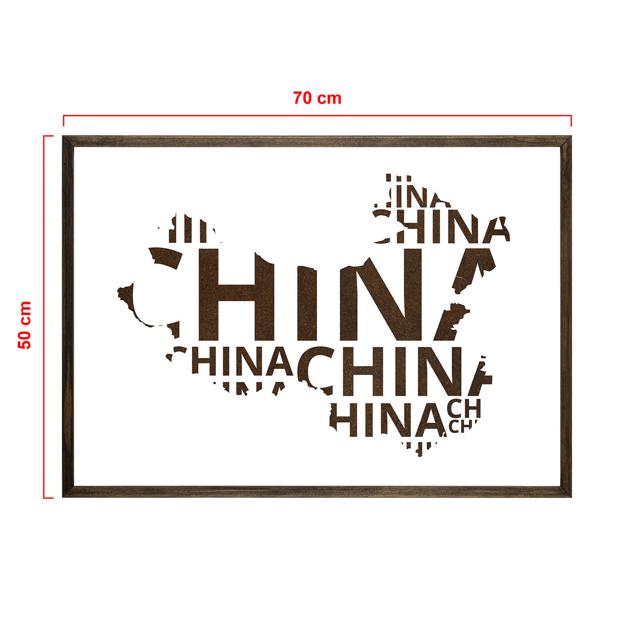 Tablou decorativ, TD115, Lemn, Desenat manual, Natural