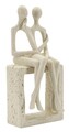 Figurina /sculptura decorativa Stons Couple, Mauro Ferretti, 11.5x9x25 cm, polirasina, crem