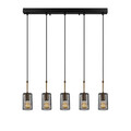 Lustra, Fulgor, 942FLG1457, Metal, Negru/Maro antic