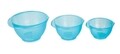 Set 3 boluri de mixare Domotti, 1L, 2L, 3L, plastic, albastru