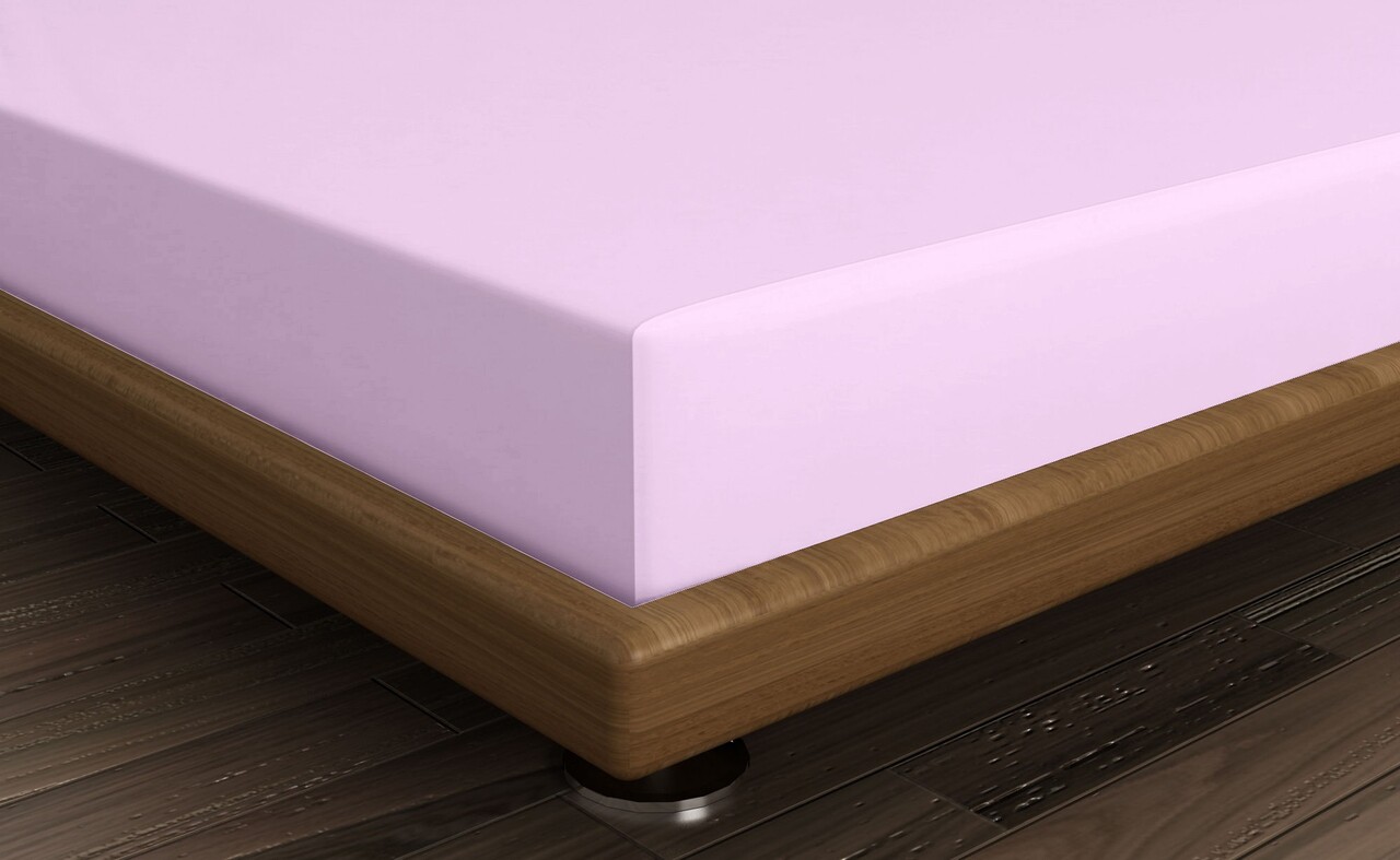 Cearceaf de pat cu elastic Ranforce Single Large (FR), L'essentiel Maison, Lilac, Lila - imagine 2