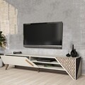 Comoda TV, Hommy Craft, Beril 2, 180x37x40 cm, PAL, Crem