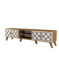 Comoda TV, Hommy Craft, Class, 180x44x35 cm, Nuc/Alb