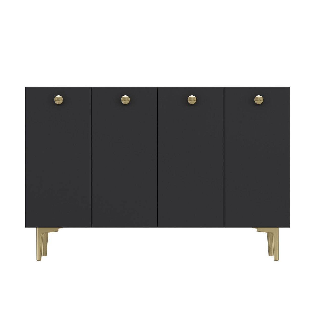 Consola, Hanah Home, Betty, 120x80x29.6 cm, PAL , Antracit / Aur - view 3