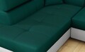 Coltar extensibil stanga 4 locuri, ELTAP, Anton, 272x203x85 cm, lemn/poliester, verde/gri
