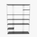 Corp biblioteca, Zena Home, Jenny, 120x160x29.6 cm, PAL, Antracit/Alb