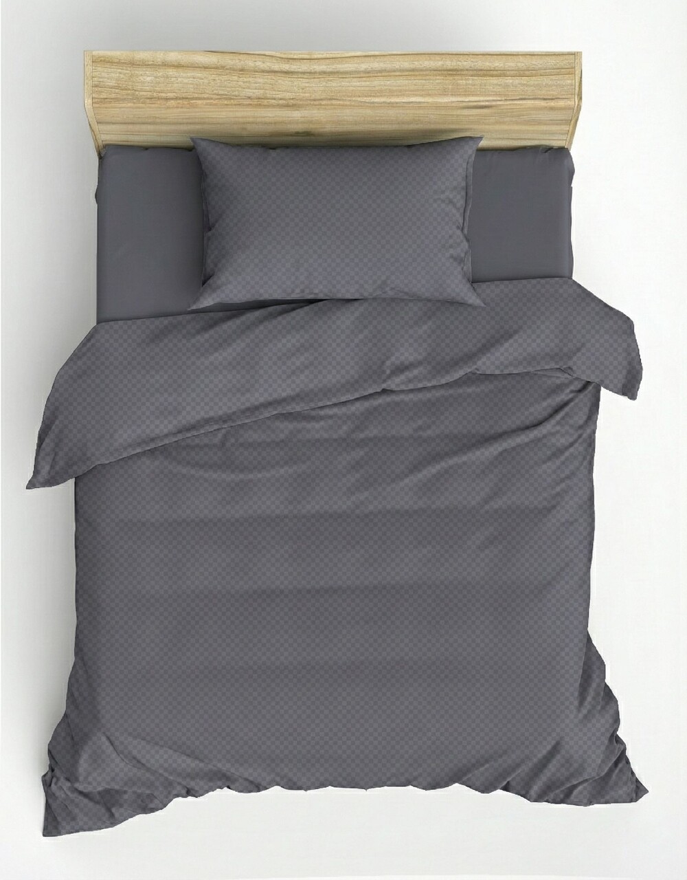 Lenjerie de pat pentru o persoana Single XXL (DE), L'essentiel Maison, Plaid, Gri - imagine 3
