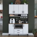 Dulap multifunctional, Rani, JE169, Alb/Maro