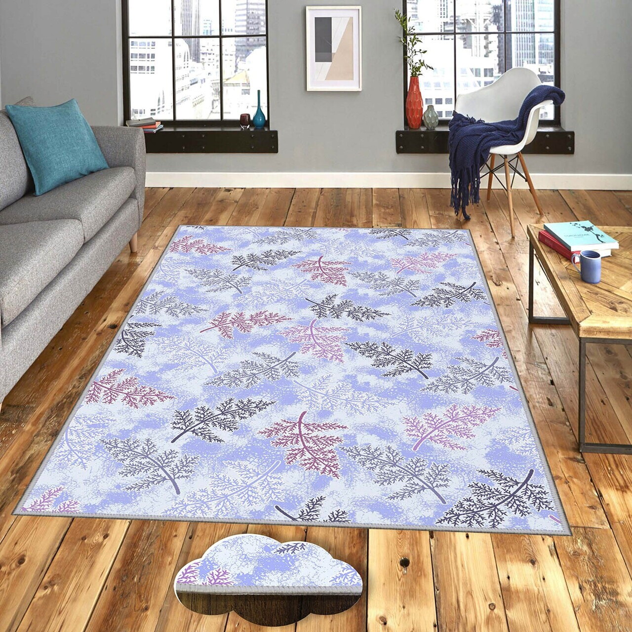 Covor Eexfab1074-1 80x150 cm Poliester Multicolor