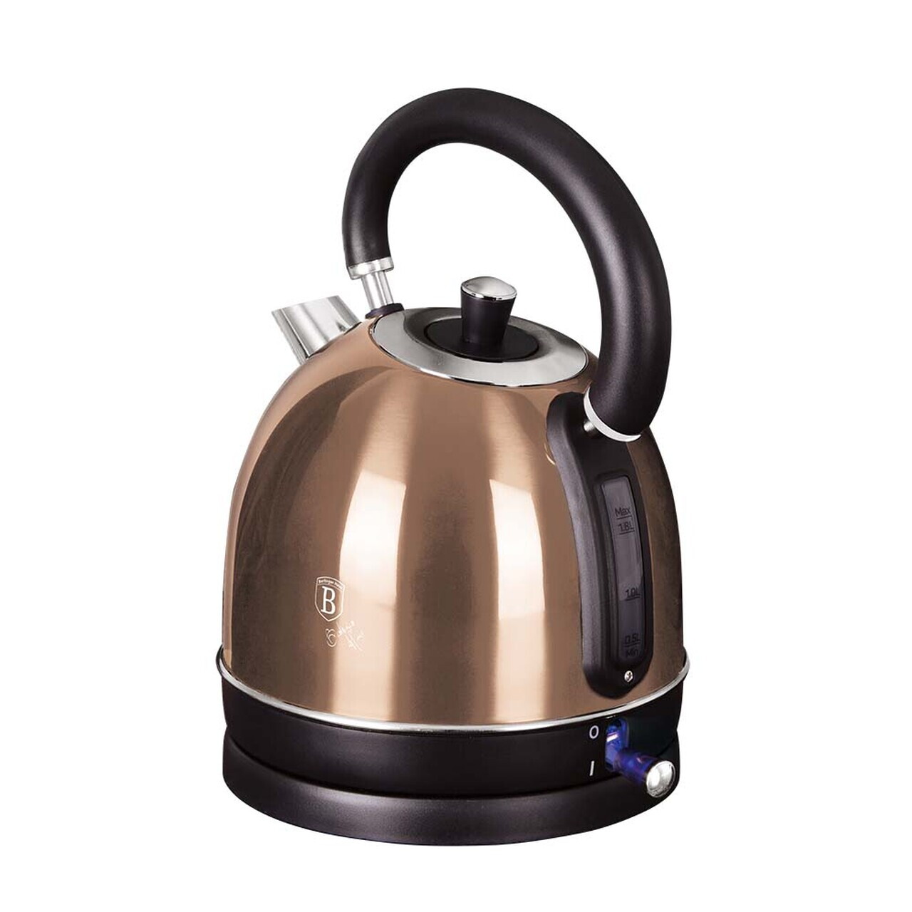 Ceainic electric Berlinger Haus, Rose Gold, 1.8 L, inox, roz/negru - imagine 2