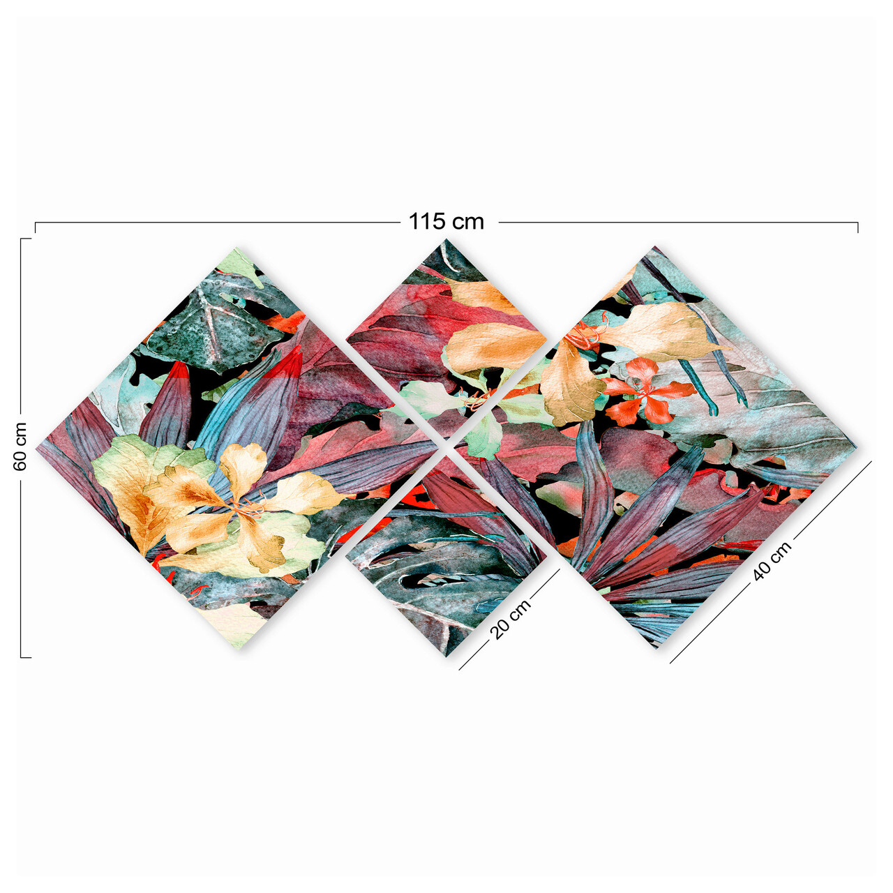 Set 4 tablouri decorative, 4MDF794486410, MDF, Imprimat UV, Multicolor