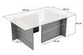 Masuta de cafea, Nordure, Vetrino, 105x40x65 cm, Sticla temperata , Antracit