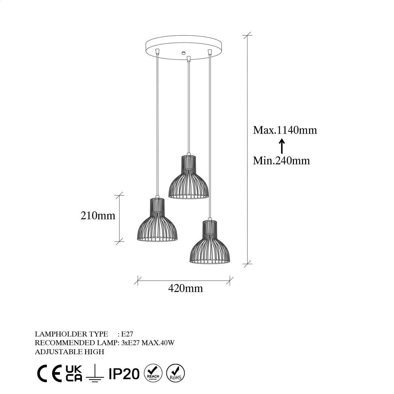 Lustra, Fulgor, 942FLG1634, Metal, Auriu