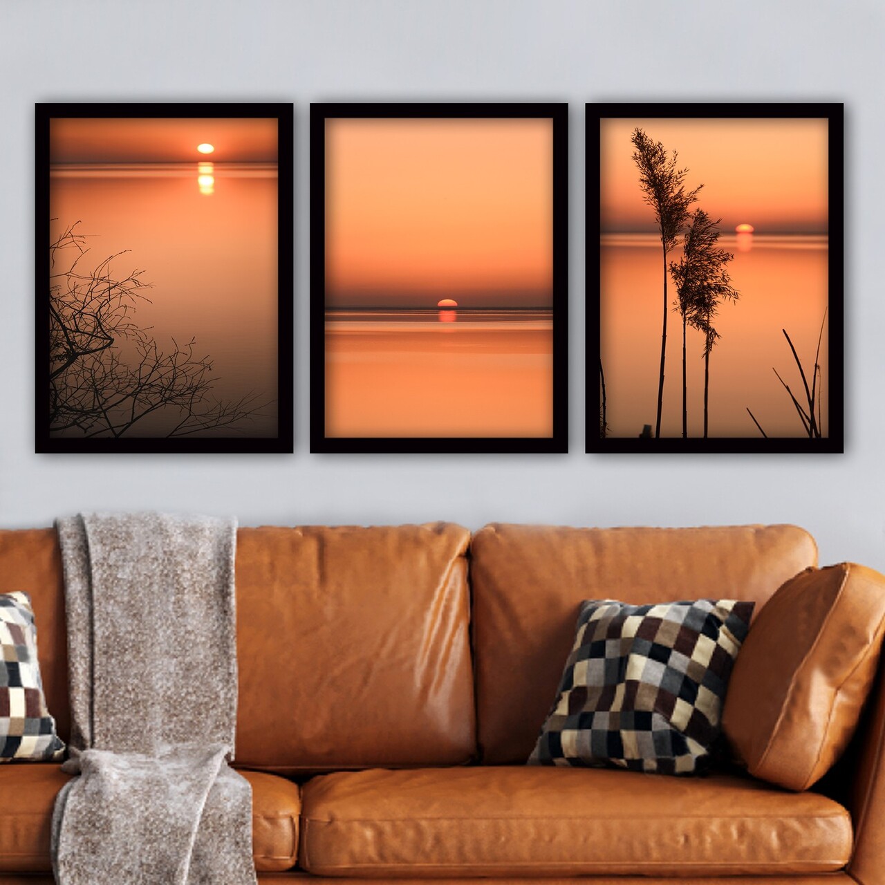 Set 3 tablouri decorative 3SC55 Plastic Multicolor