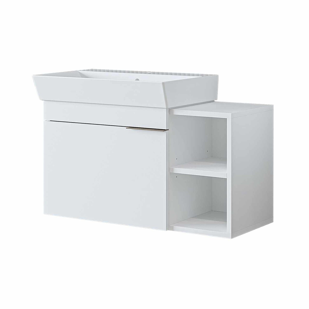 Dulap de baie cu chiuvetă, Hanah Home, Likya 82, 82x54x38.6 cm, PAL, Alb — imaginea 5