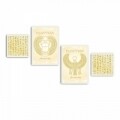 Set 4 tablouri decorative, Alpha Wall, Egyptian Elements, 30x30/35x50 cm