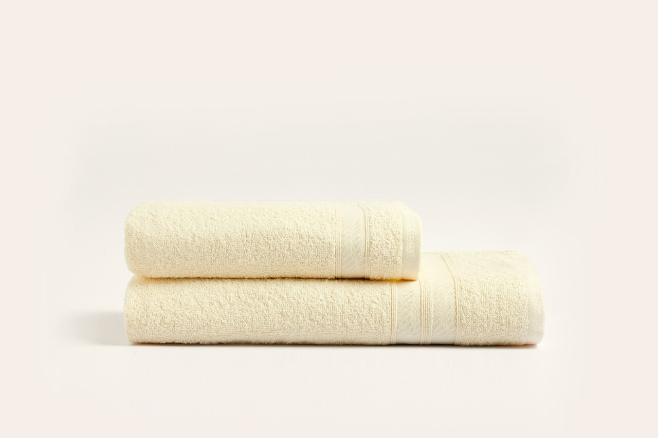 Set prosoape de baie, Elliott, 1007A-033-1, Bumbac, Crem - 1 | YEO