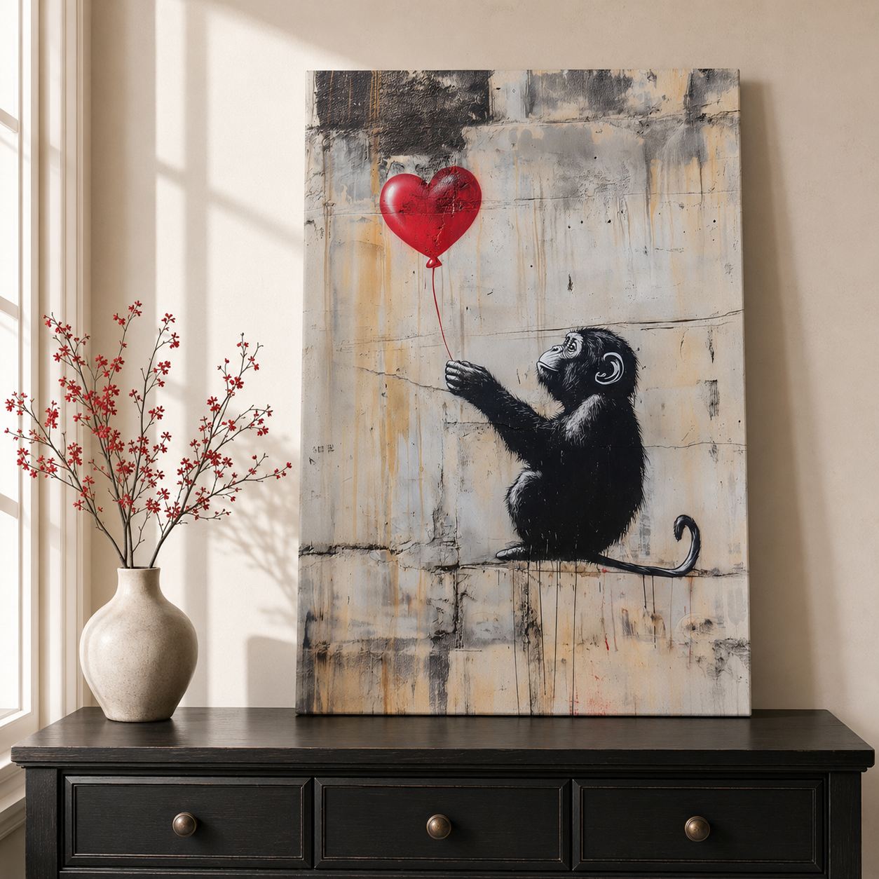 Tablou decorativ, KNV12092, Canvas, Lemn, Multicolor