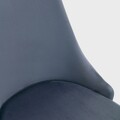 Scaun Logan, Homla, 59x47x93 cm, MDF/metal/ catifea din poliester, gri inchis