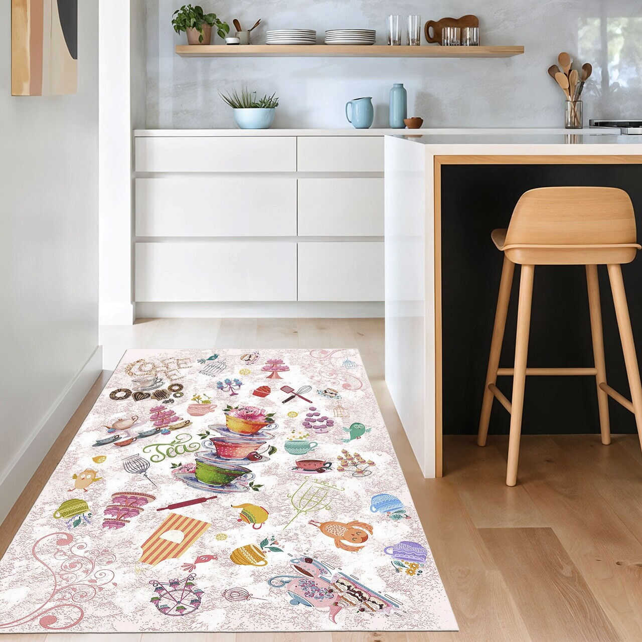 Covor, Wookece243, 80x200 cm, Poliester, Multicolor — imaginea 2