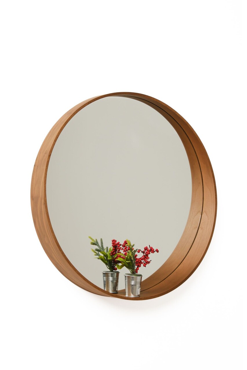 Oglinda decorativa Hanah Home Bias 60 100% WALNUT COATED MDF Maro