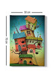 Tablou decorativ, Kanvas Tablo (50 x 70), Canvas, Lemn, Multicolor