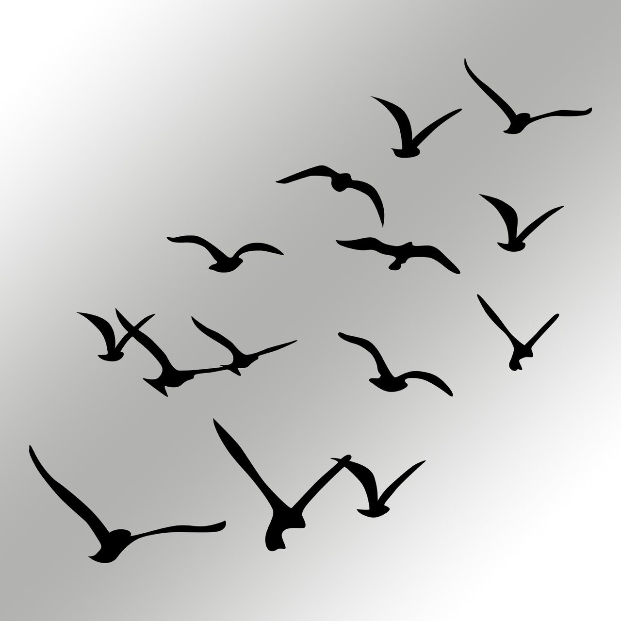Decoratiune de perete, Migration, Pasărea nr. 1: 29 x 18 cm (1 bucată) , Negru - view 7