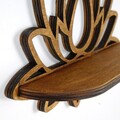 Raft de perete, Evila Originals, Raf264, 33x26x10 cm, Placaj, Maro