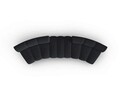 Canapea semirotunda 5 locuri, Lupine, Micadoni Home, BL, 367x118x70 cm, poliester chenille, negru