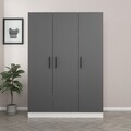 Dulap pentru haine, Minerva, Kale Anthracite, 135x210x52 cm, PAL, Antracit