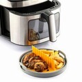 Cos de silicon pliabil pentru friteuza cu aer cald Fliynner, InnovaGoods, Ø21.5 x 7 cm, gri