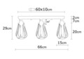 Lustra Fetiye N-1118, Noor, 66 x 29 cm, 3 x E27, 100W, negru