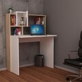 Birou Tales, Pakoworld, 93.5x60x118 cm, PAL melaminat, alb/oak