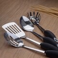 Paleta perforata Mono, Sabichi, 37 cm, inox/plastic, negru