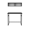 Birou, Retricy, Hussum, 90x60x75 cm, PAL, Negru / Antracit