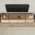 Comoda TV, Nordure, Lowen, 180x46x35 cm, PAL, Nurcă / Stejar Safir