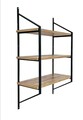 Raft de perete, Valovi, Raffy1, 60x95x28 cm, PAL, Negru / Pin Atlantic