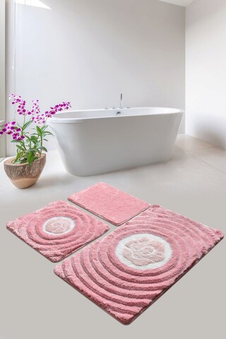 Set Covoraș De Baie (3 Bucăți), Chilai Home, Floria, Fibre Acrilice, Multicolor Set Covoraș De Baie (3 Bucăți), Chilai Home, Floria, Fibre Acrilice, Multicolor