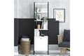 Corp biblioteca, Elegance, Lisa, Alb/Negru