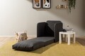 Canapea extensibilă cu 1 loc, Futon, 859FTN2882, Metal , Gri inchis