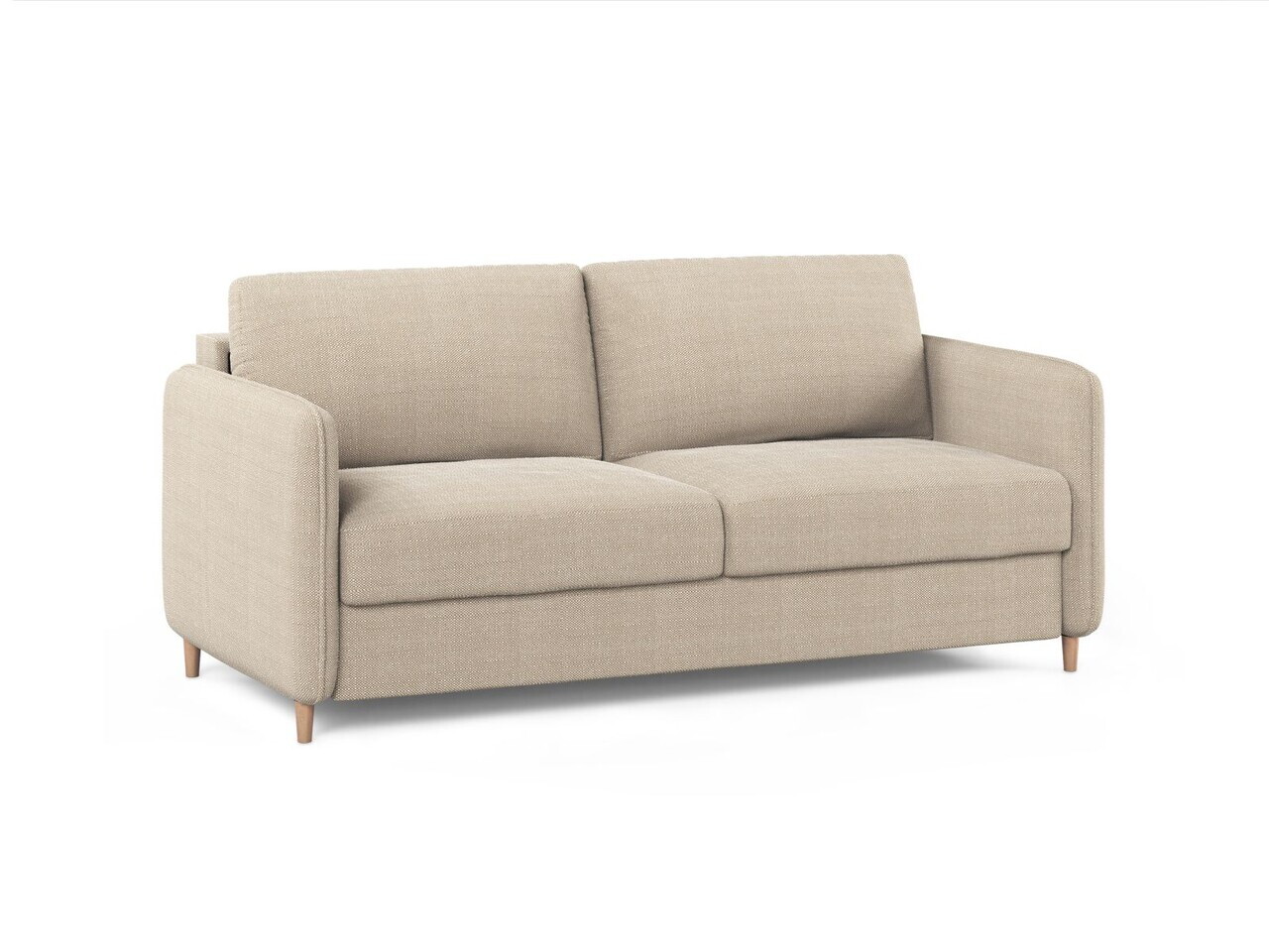 Canapea extensibila 3 locuri, Simo, Micadoni Home, 184x102x95 cm, tesatura structurata, bej — imaginea 6
