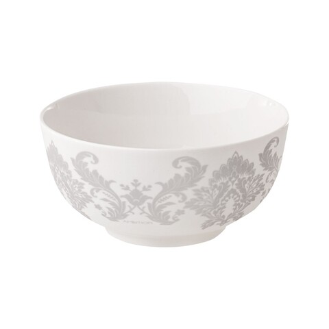 Bol glamour, ambition, portelan, 13 cm, gri