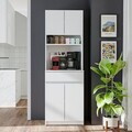 Dulap multifunctional, Hanah Home, 2736, 60x180x42 cm, PAL MELAMINAT, Alb