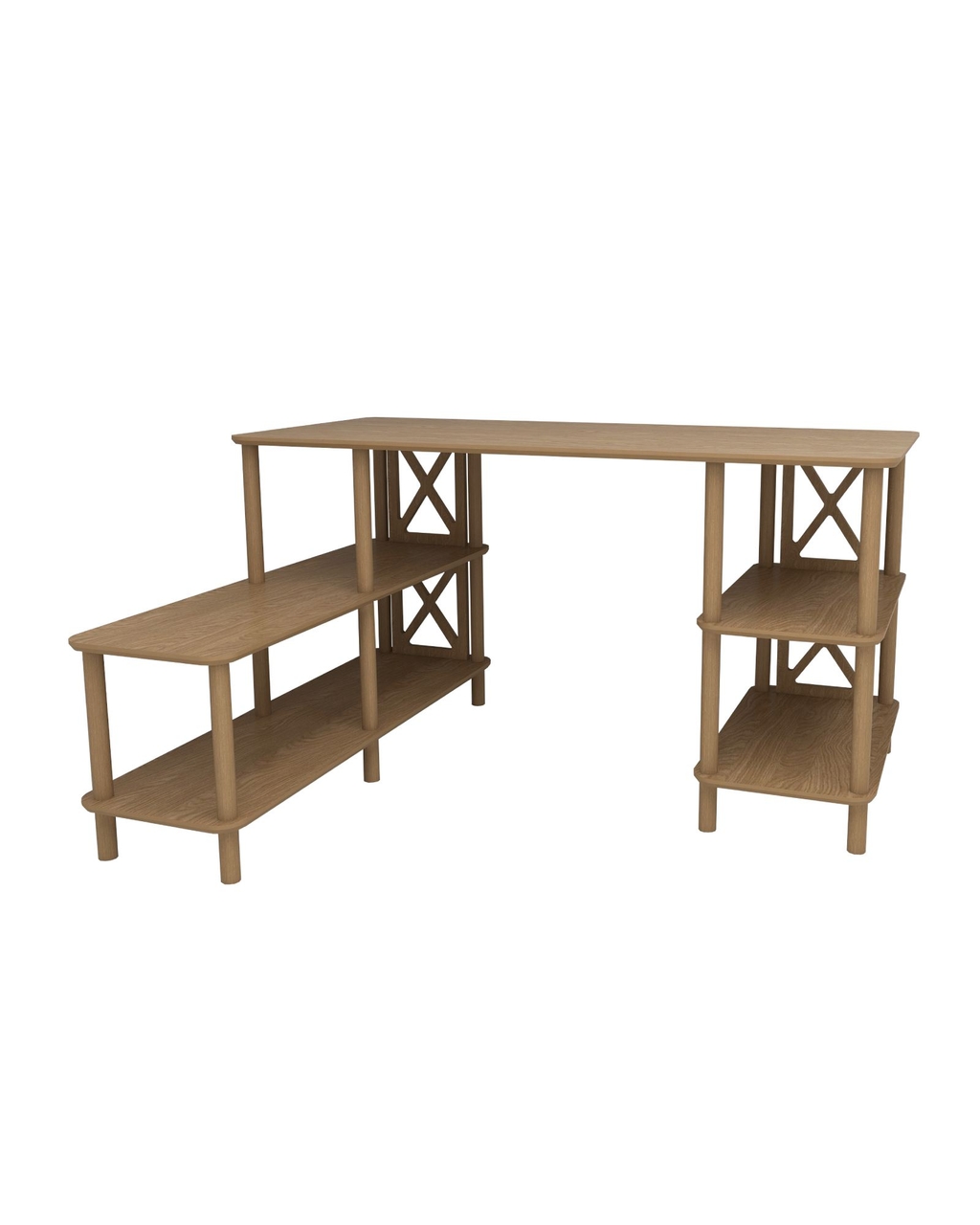 Birou, Hanah Home, Legno, 145x75x65 cm, Stejar - view 5