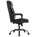 Scaun de birou Victory, Pakoworld, 64.5x72.5x118 cm, piele ecologica, negru