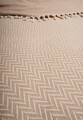 Cuvertura matlasata dubla, Zigzag - Cream, ICF Bedroom, Bumbac