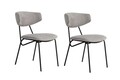 Set scaune 2 piese, Wayland, Nancy, Gri/Negru